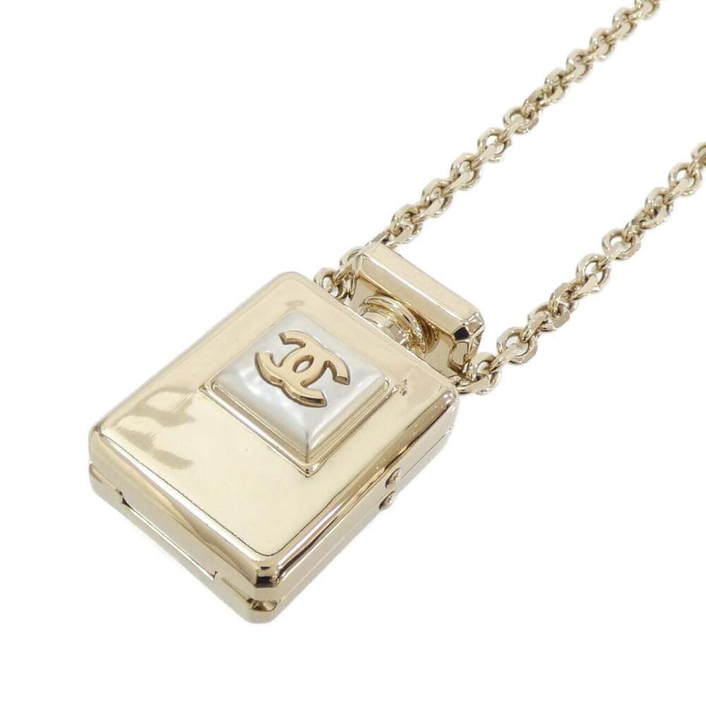 Chanel Pendant Necklace Metal White #312621C18B